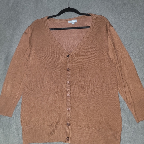 ModCloth Button Up Cardigan - XL - Brown - Picture 1 of 4